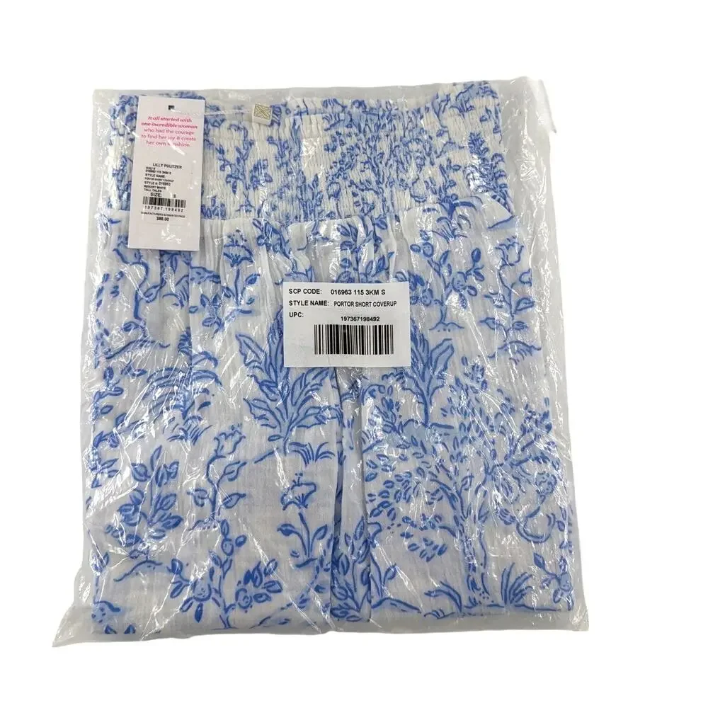 Lilly Pulitzer Women's Resort White Portor Coverup Short Size S